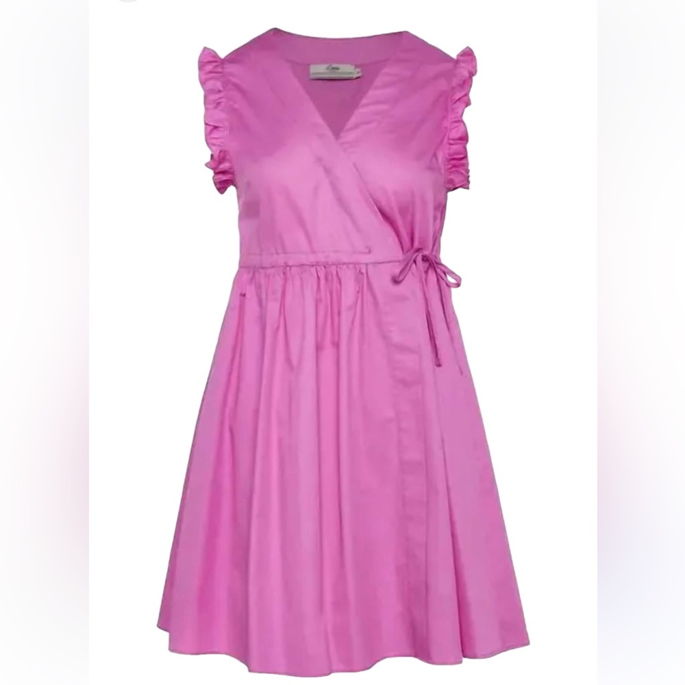 Devotion TWINS Pink Ruffled Wrap Sundress